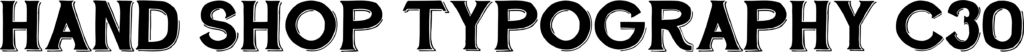 Hand Shop Typography C30 Font