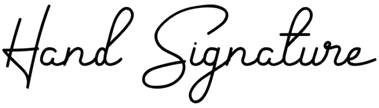 Hand Signature Font
