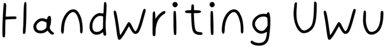 Handwriting Uwu Font