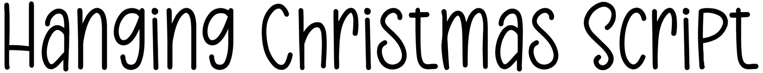 Hanging Christmas Script Font