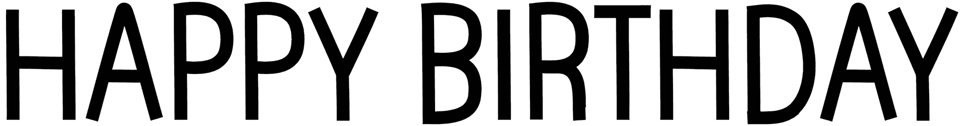 Happy Birthday Font