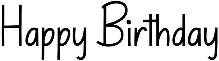 Happy Birthday Font