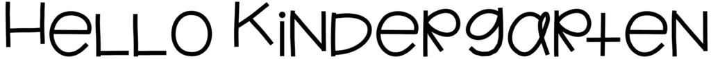 Hello Kindergarten Font
