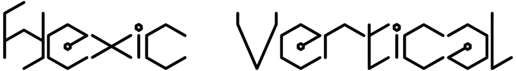 Hexic Vertical Font