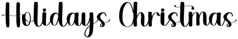 Holidays Christmas Font