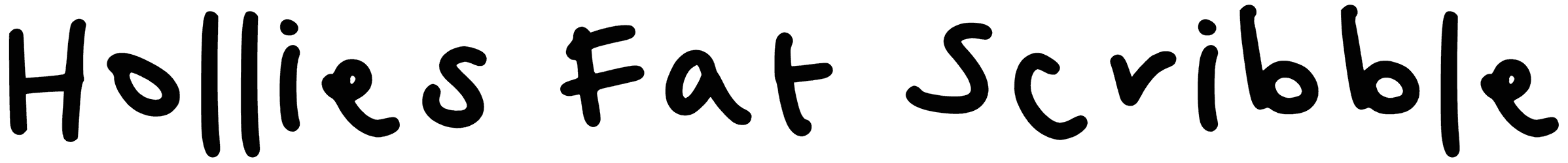 Hollies Fat Scribble Font