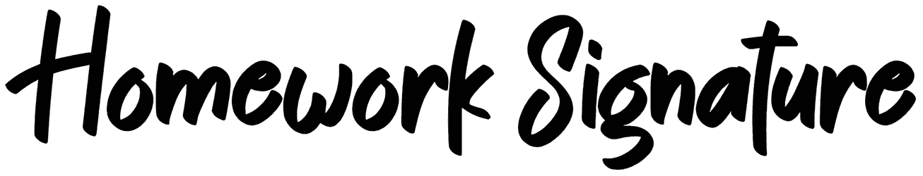 Homework Signature Font