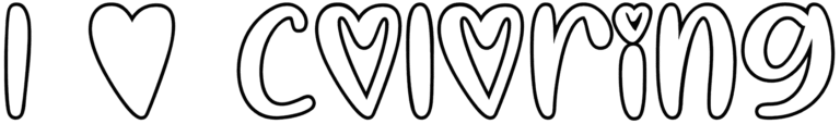 I Heart Coloring Font