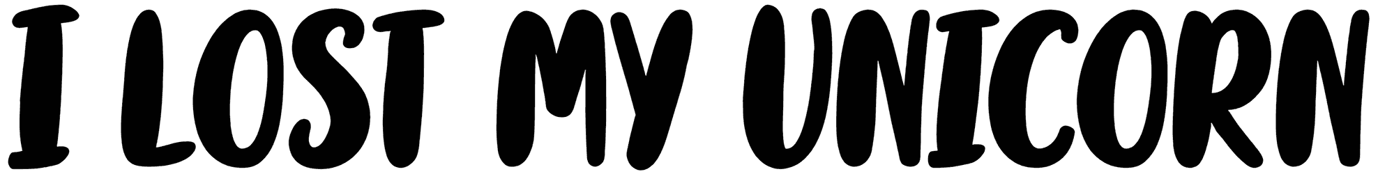 I Lost My Unicorn Font
