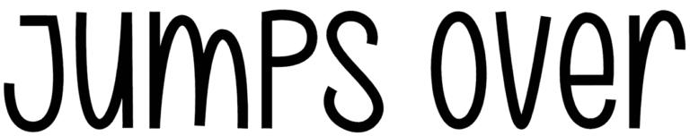 Jumps Over Font