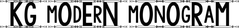 KG Modern Monogram Font