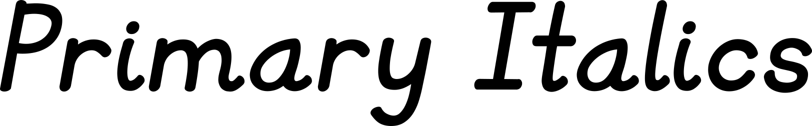 KG Primary Italics Font