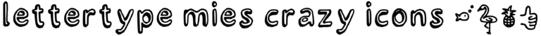 Lettertype Mies Crazy Icons Font