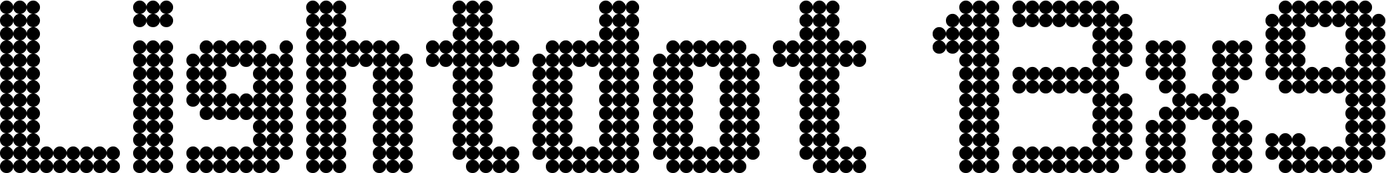 Lightdot 13 9 Font