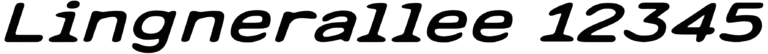 Lingnerallee 12345 Font