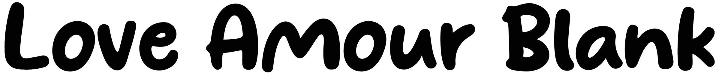 Love Amour Blank Font