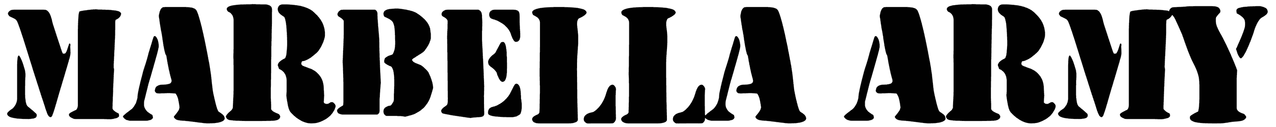 Marbella Army Font