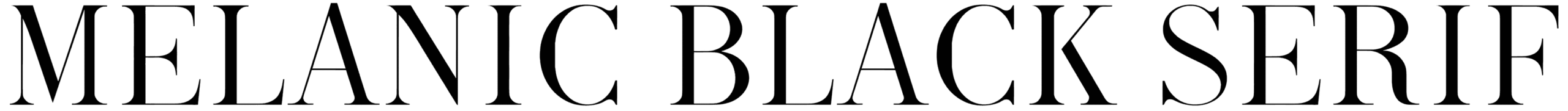 Melanic Black Serif Font