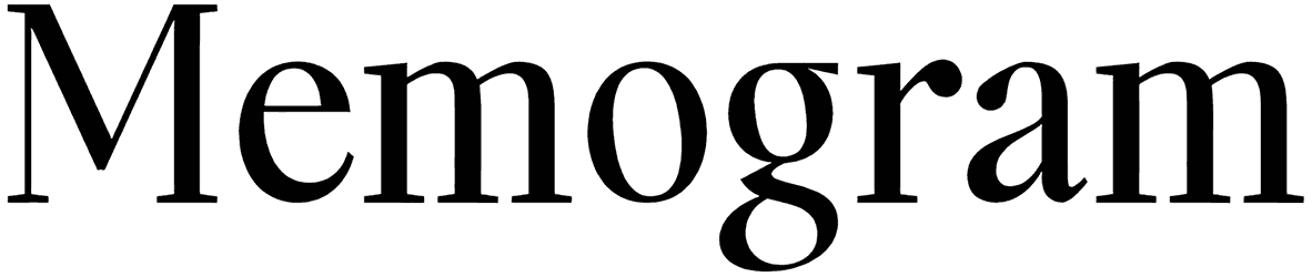 Memogram Font