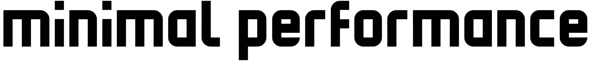 Minimal Performance Font