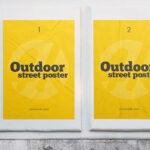 Mockup Showcasing Two Outdoor Street Posters Mockup