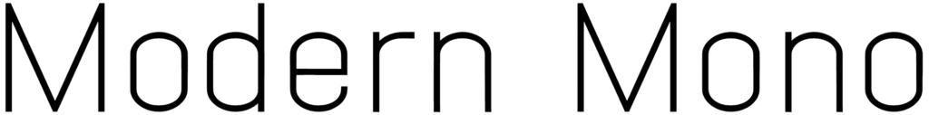 Modern Mono Font