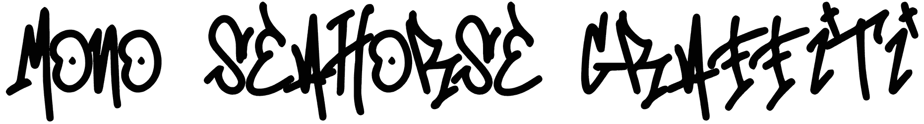 Mono Seahorse Graffiti Font