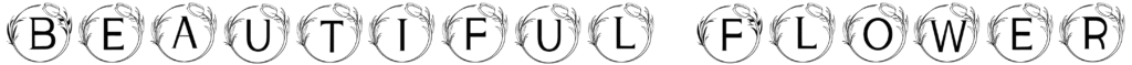 Monogram Beautiful Flower Font