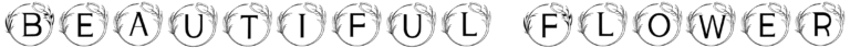 Monogram Beautiful Flower Font