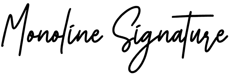 Monoline Signature Font