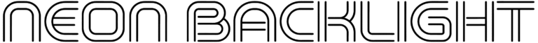 Neon Backlight Font