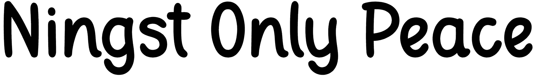 Ningst Only Peace Font