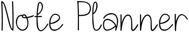 Note Planner Font