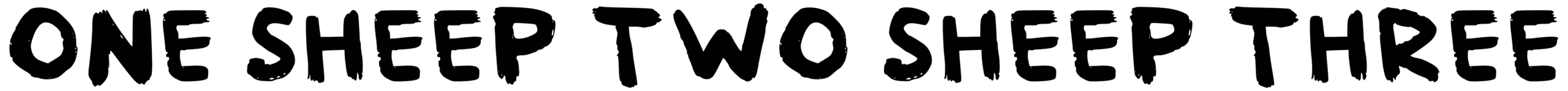 One Sheep Two Sheep Three Font