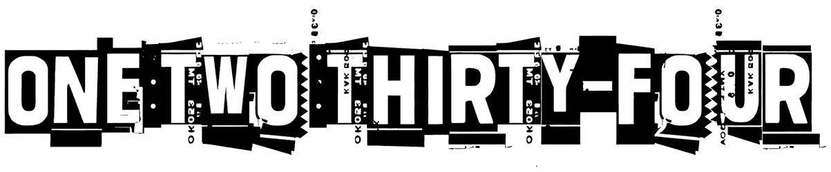 One Two Thirty Four Font