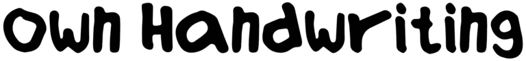 Own Handwriting Font