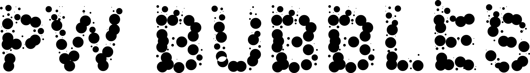 PW Bubbles Font