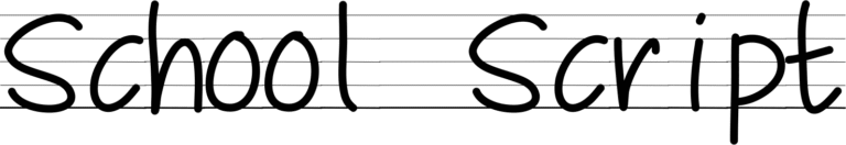 PW School Script Font