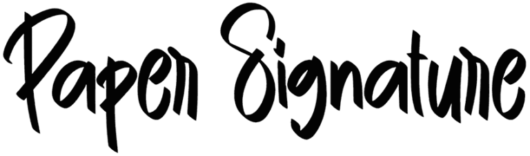 Paper Signature Font