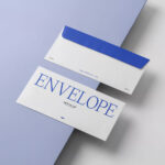 Perspective Sight of 2 Envelopes Mockup