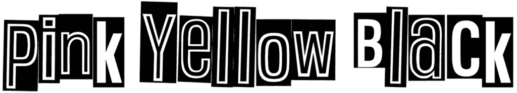 Pink Yellow Black Font