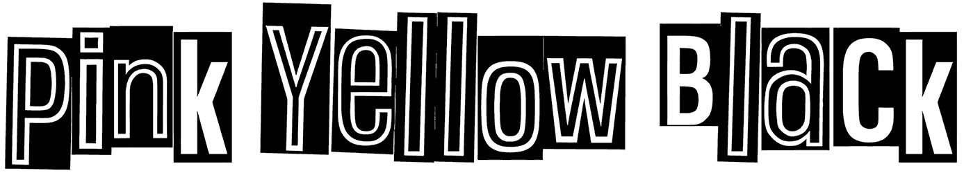 Pink Yellow Black Font