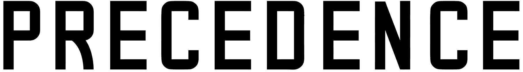 Precedence Font