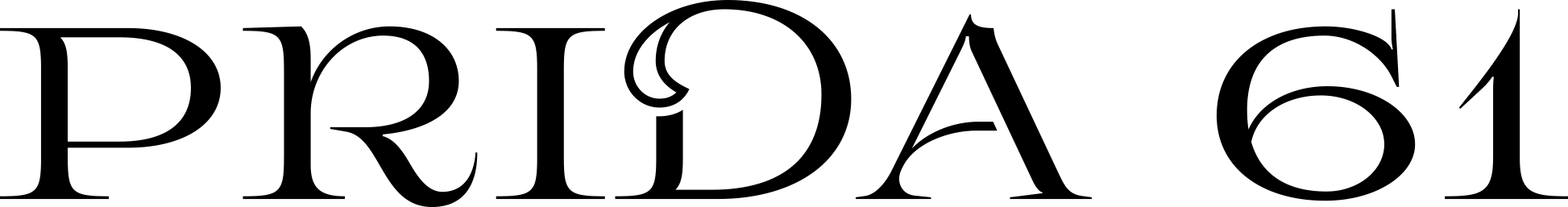 Prida 61 Font