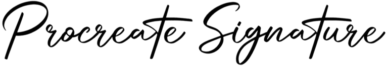 Procreate Signature Font