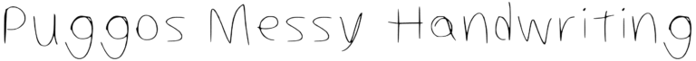 Puggos Messy Handwriting Font