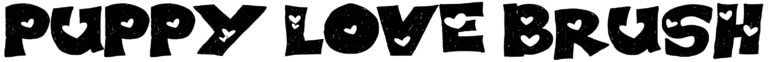 Puppy Love Brush Font