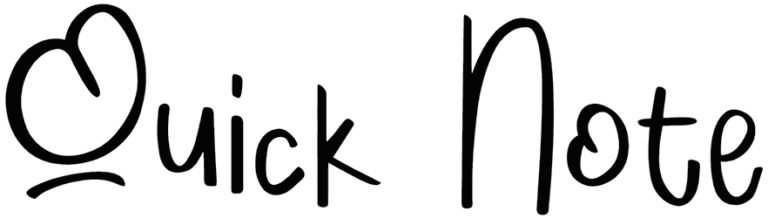 Quick Note Font