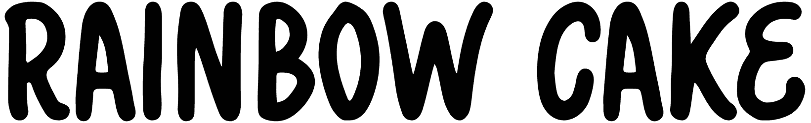 Rainbow Cake Font