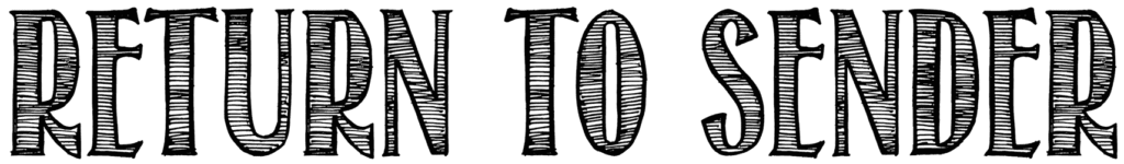 Return To Sender Font